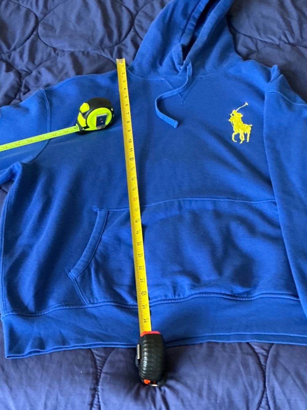 Vintage Ralph Lauren Royal Blue Hoodie with Yellow Pony